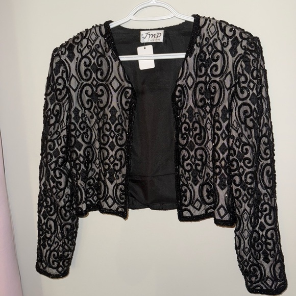 Jmd New York Jackets & Blazers - JMD Black Embroidered Women's Blazer